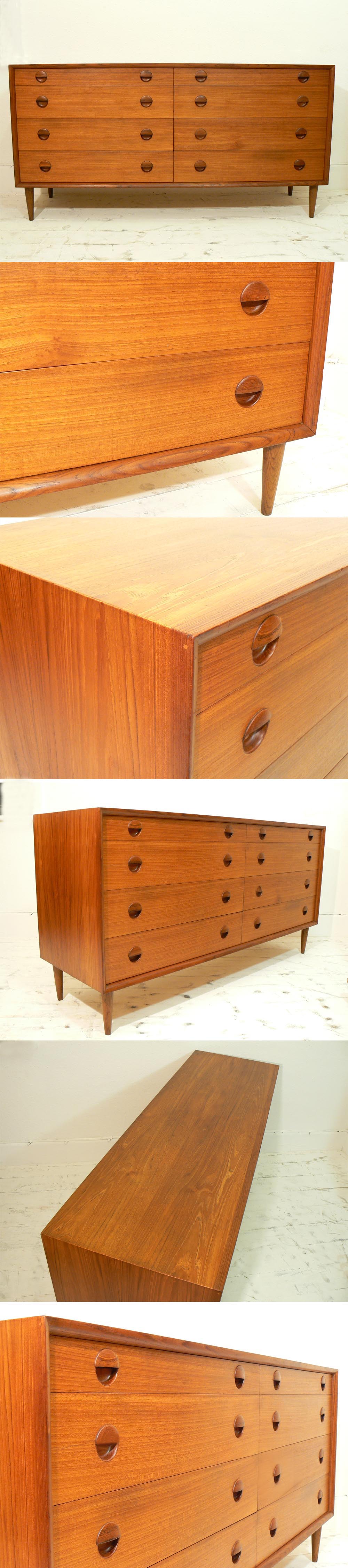 A teak chest of draws c1960s manufactured by Sibast furniture and designed by Arne Vodder