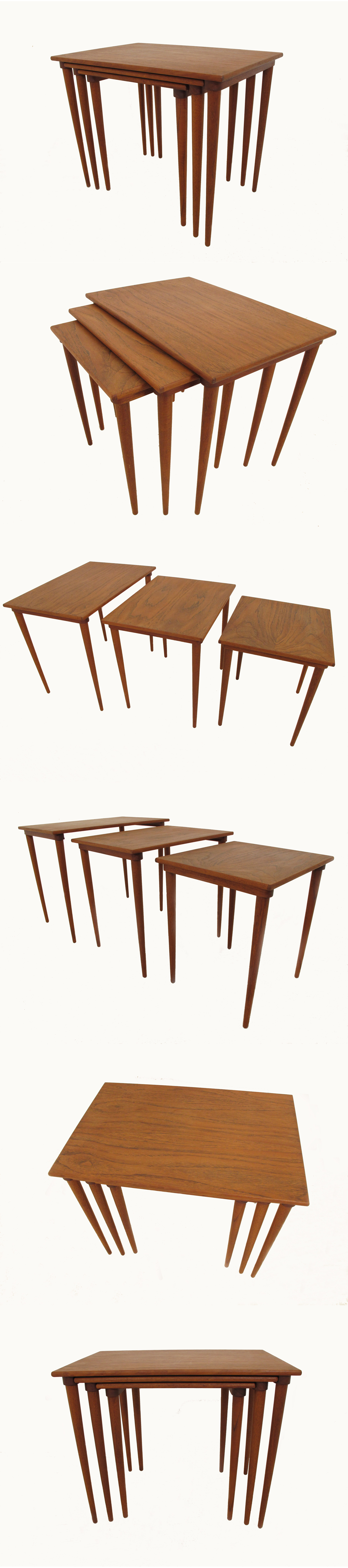 A teak nest of tables c1960s, by Bramin of Denmark.