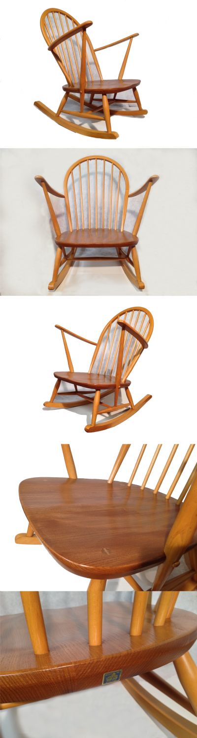 An Ercol Windsor rocking chair, c1970s. 