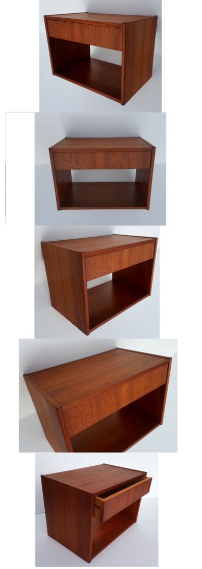 A teak, wall mounted drawer unit c1960s.
