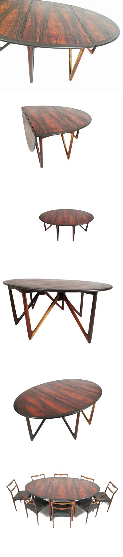 Mid-Century Rosewood Drop Leaf Dining Table by Kurt stervig for Jason Mbler